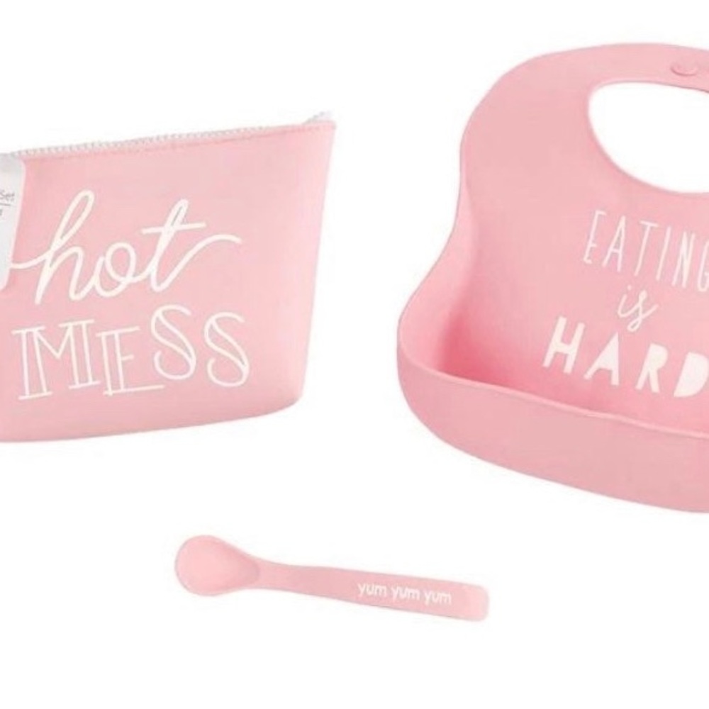 Mud Pie - Hot Mess On The Go Baby Feeding Set